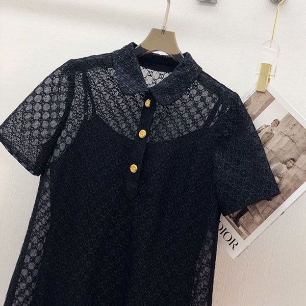 完売必至【グッチ】GGモチーフを刺しゅうしたチュールワンピース 偽物 guu47995